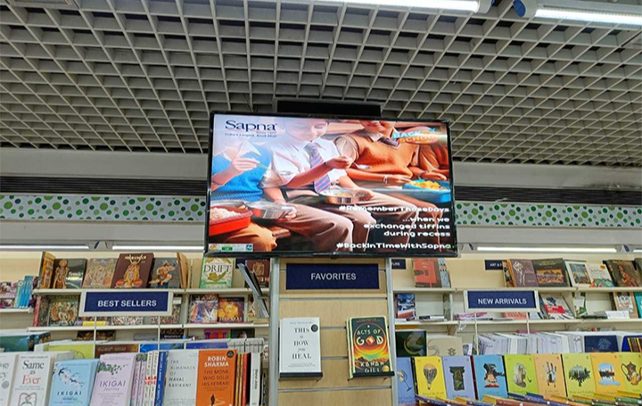 Bus Stand equipped with NEC digital signage showing bus schedule with live feeds which is managed using Pickcel custom digital signage software.