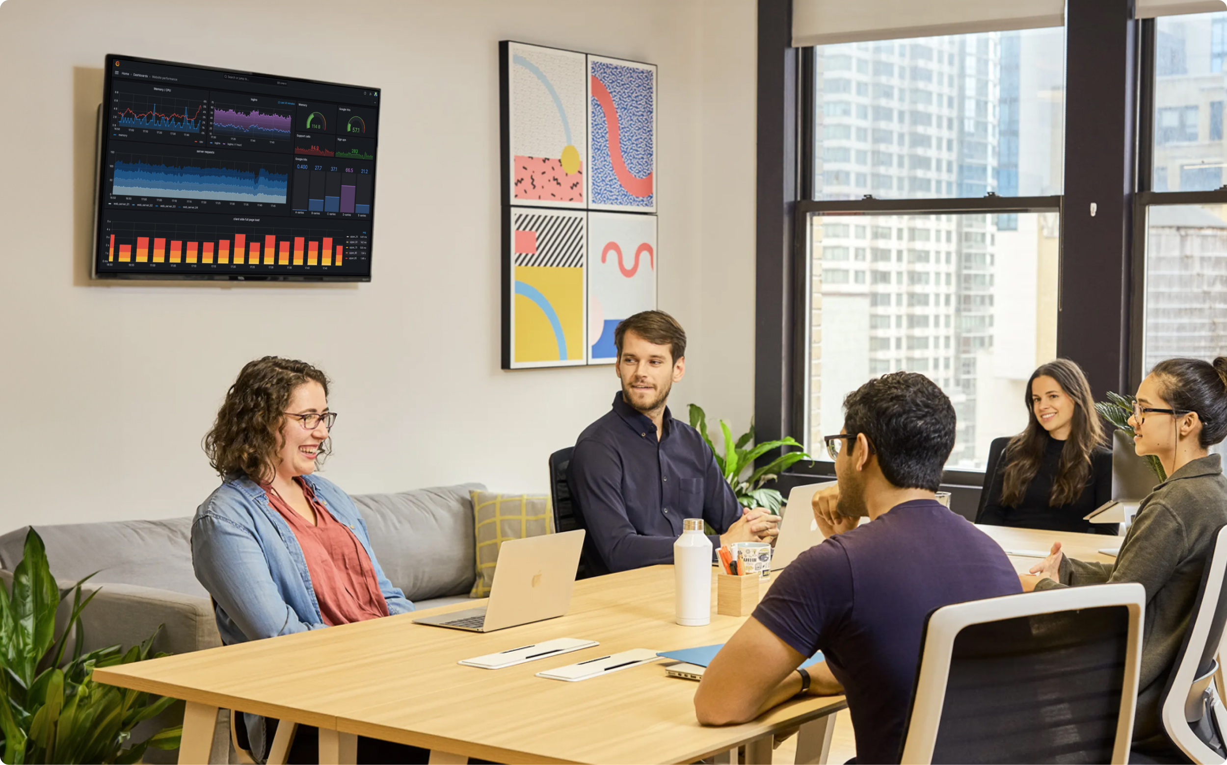 Digital signage showing birthday messages from slack app integration with Pickcel