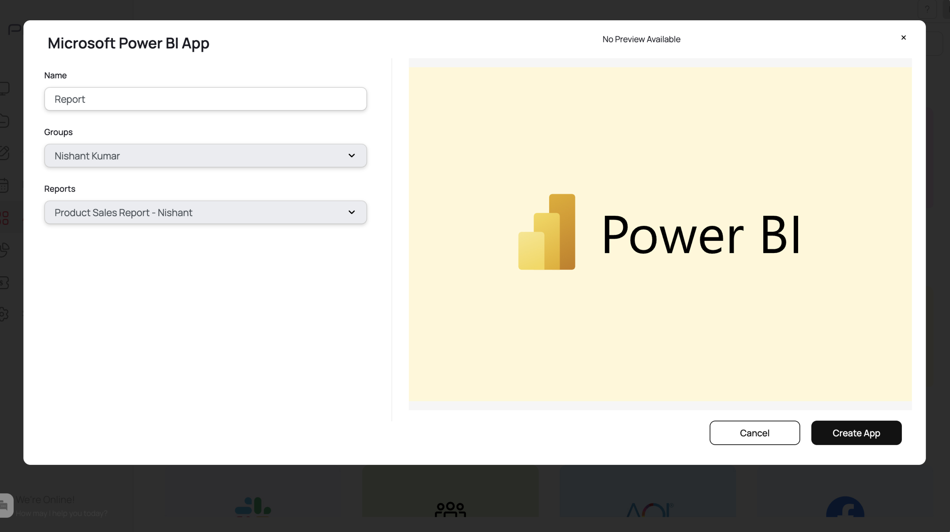 step 1 digital signage software interface showing microsoft App configuration window with multiple options