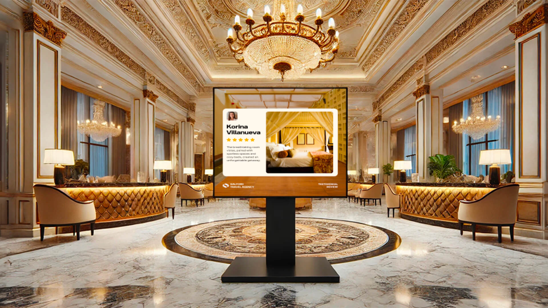 Digital signage used in hotels