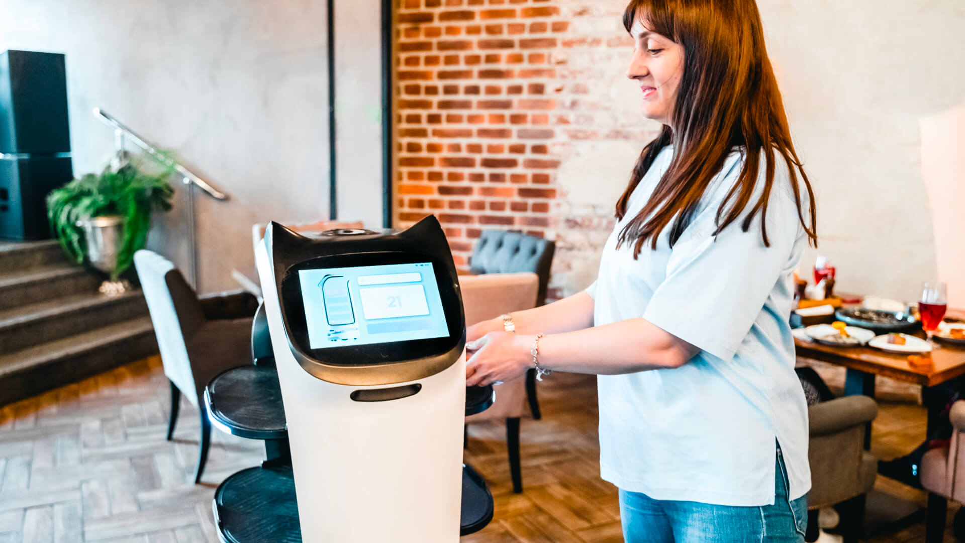  Robots are used in hotels to perform tasks like housekeeping and cleaning.