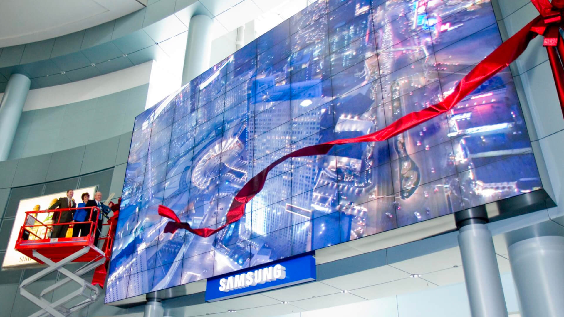 Video wall used for adverising at Mccarran International Airport