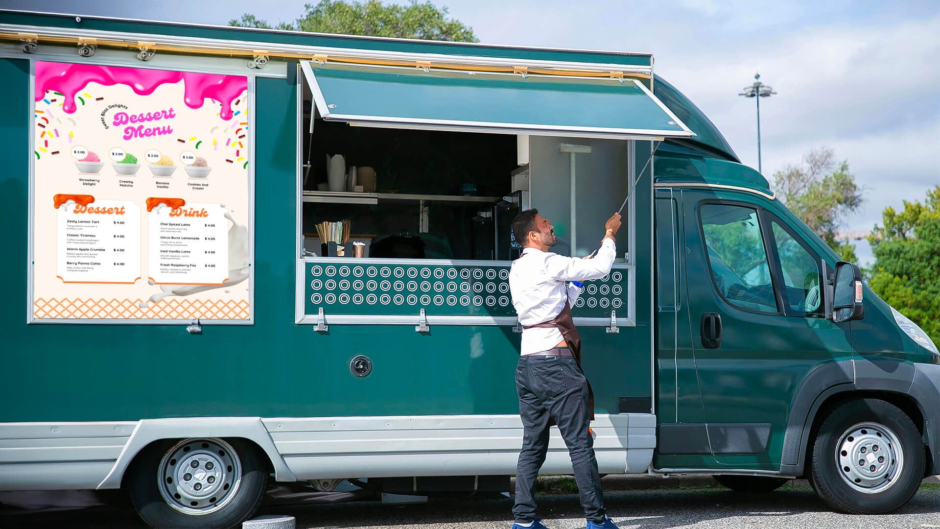 Candy truck as a unique food truck menu idea