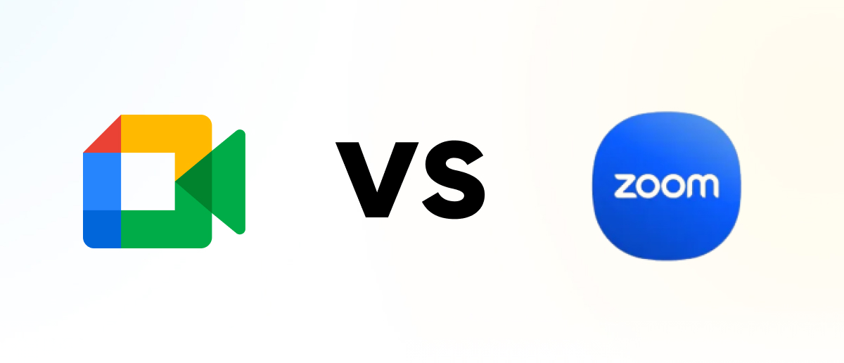 Image illustration of comparison between Google meet and Zoom