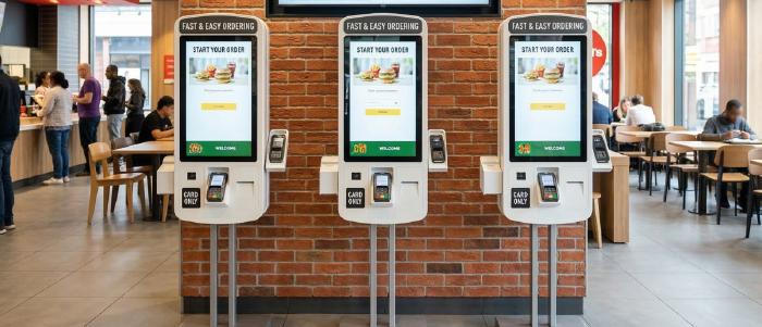 Do Self-Service Kiosks Replace Signage Screens in QSRs?