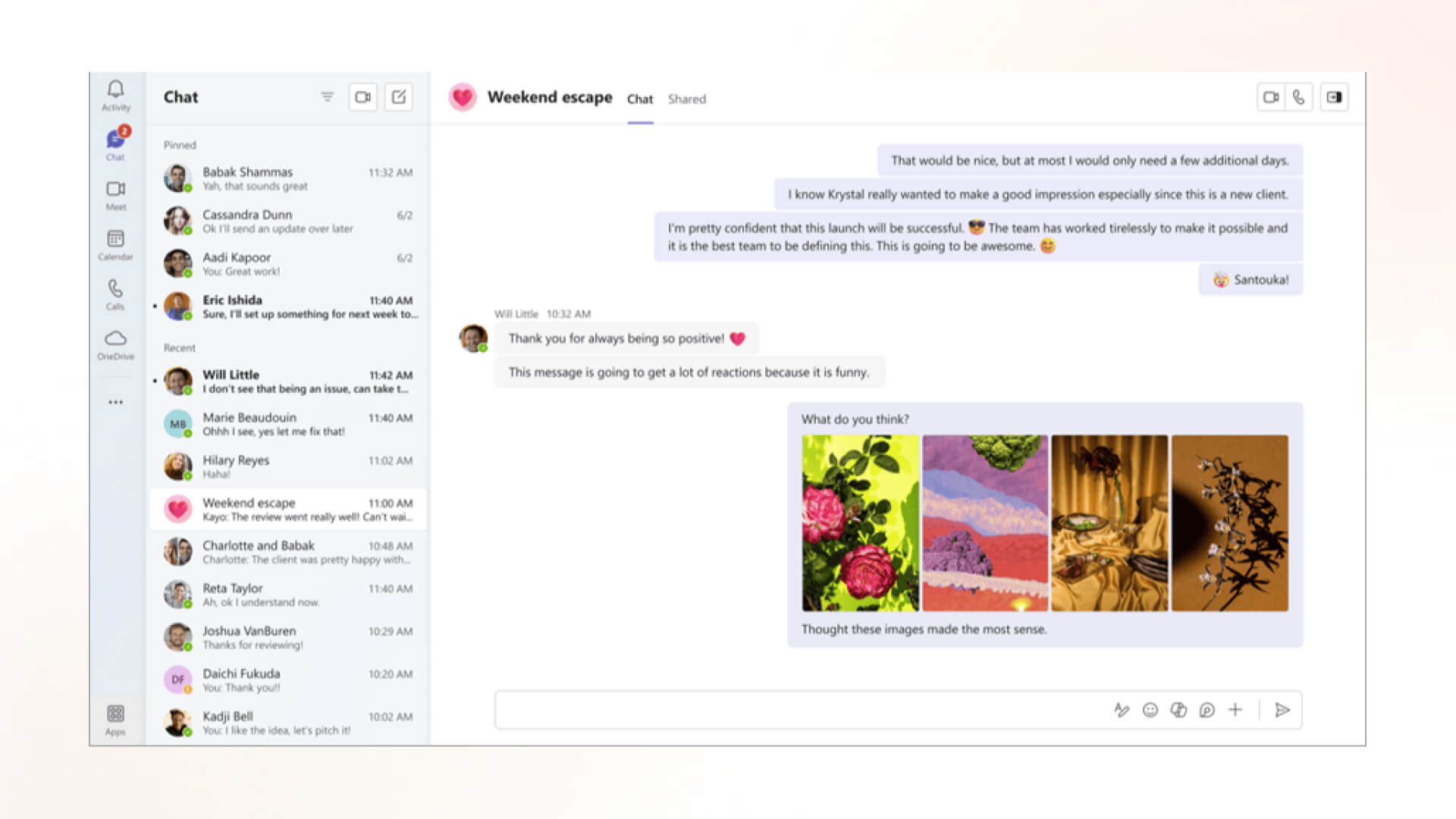  Image illustration of Microsoft teams messaging platform