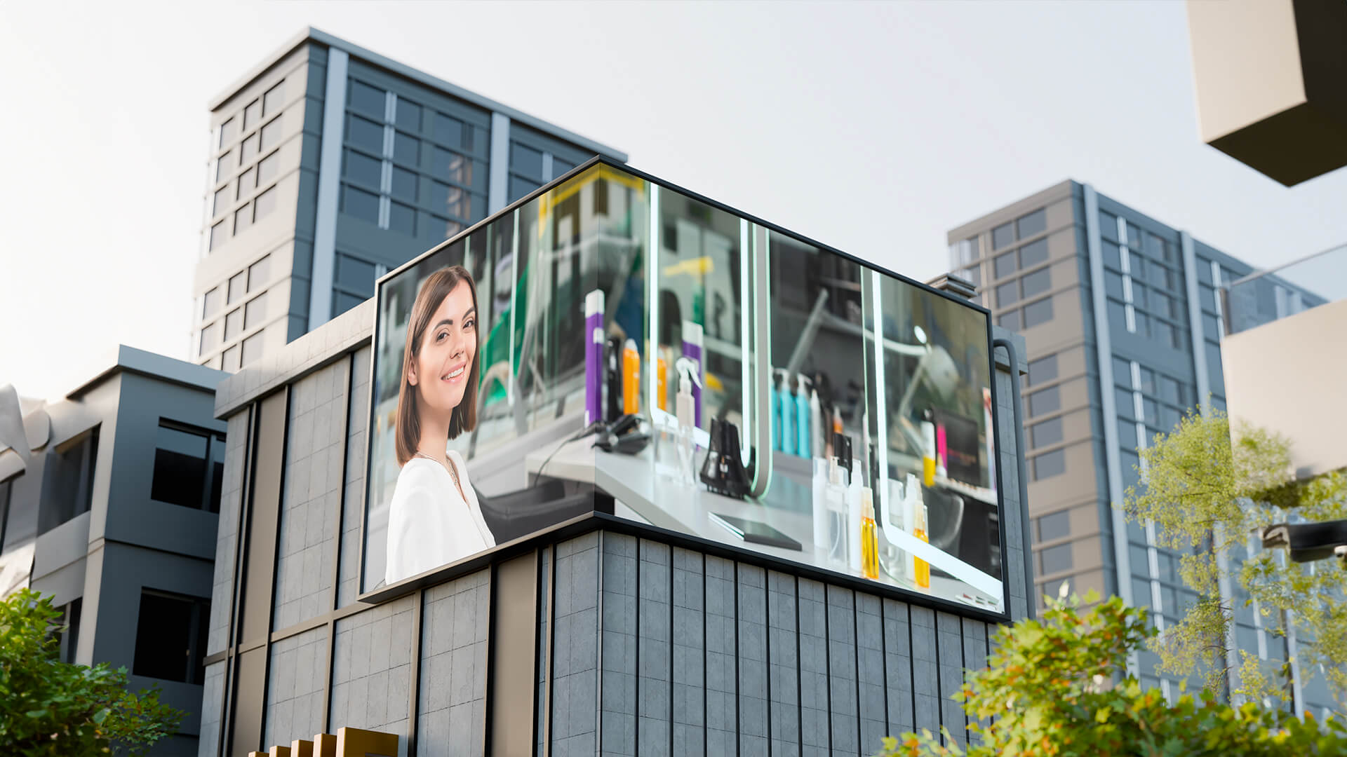 How are jumbotrons used in city centers?