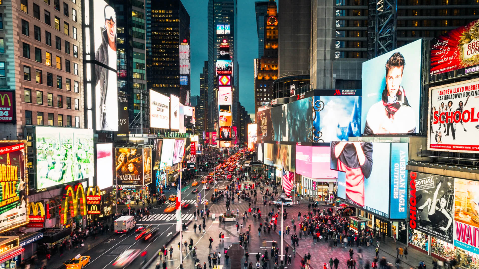 Jumbotron in Times Square, New York